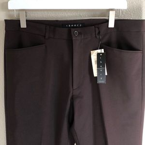 NWT Theory brown flat front pant
